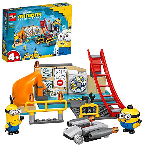 LEGO 75546 Minions in Grus Labor Spielzeug für Kinder ab 4 Jahre mit Figuren Otto und Kevin