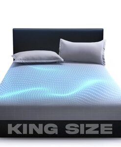 Erdungs-Spannbettlaken Adamson, King-Size mit reiner Silberfaser und Bio-Baumwolle, inklusive Erdungslaken, Erdungsschnur und Teststift, 5 Jahre Garantie (Grau, Kingsize-Bett:...