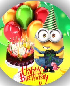 Fondant Tortenaufleger Minions Geburtstag