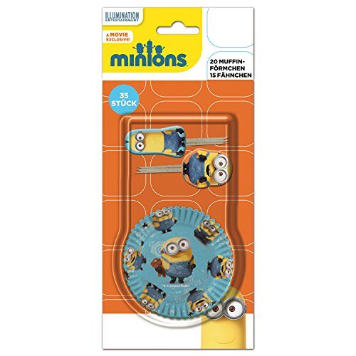 Minions 2015 35teiliges Muffin Deko Set