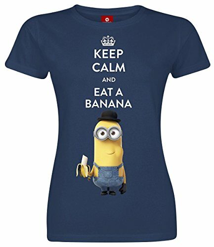 Minions Keep Calm And Eat A Banana Girl-Shirt navy