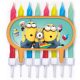 Minions Tortendeko mit bunten Kerzen – Geburtstagsparty