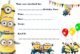 Minions Party Einladungen A5 format glänzend