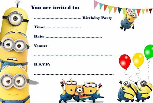Minions Party Einladungen A5 format glänzend