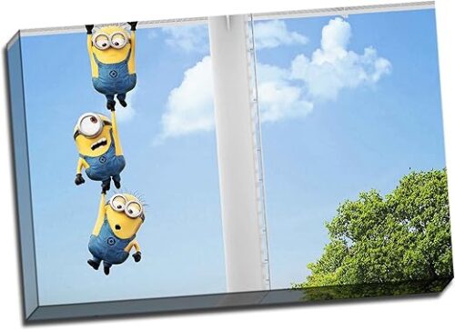 Panther Print Minions Canvas