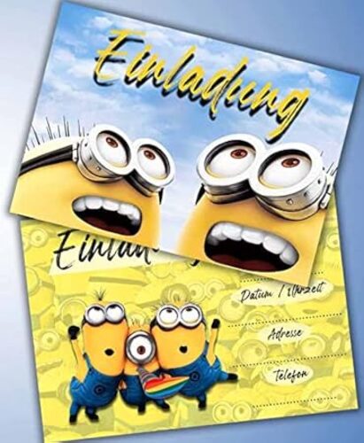 Einladungskarten Minions